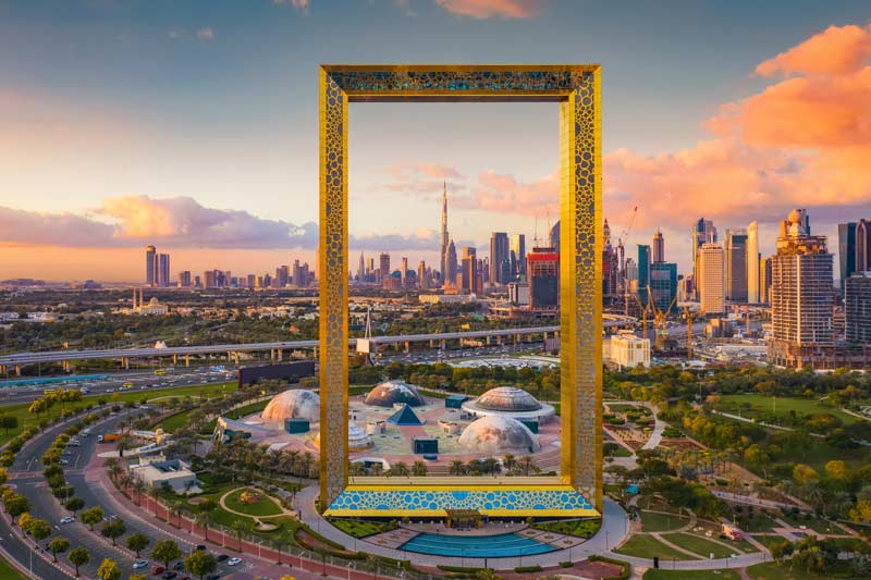 dubai downtown skyline united arab emirates