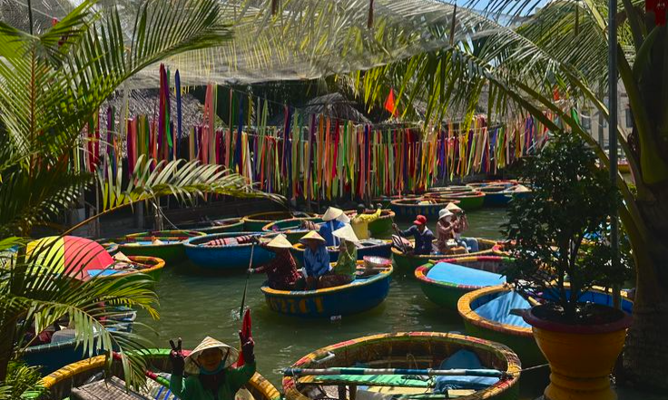 Vietnam coconut boats vision board holiday Asia summer