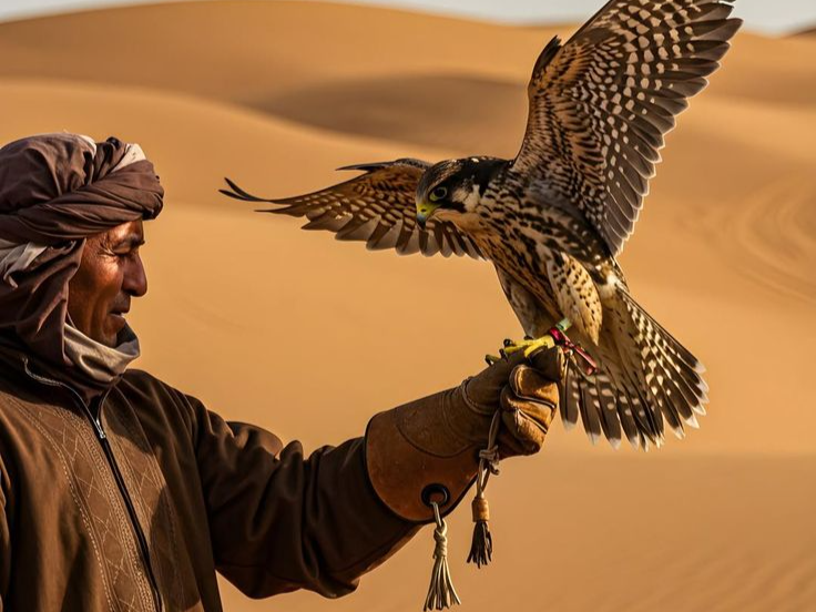 Fly a Falcon at the Hand of an Emirati Master