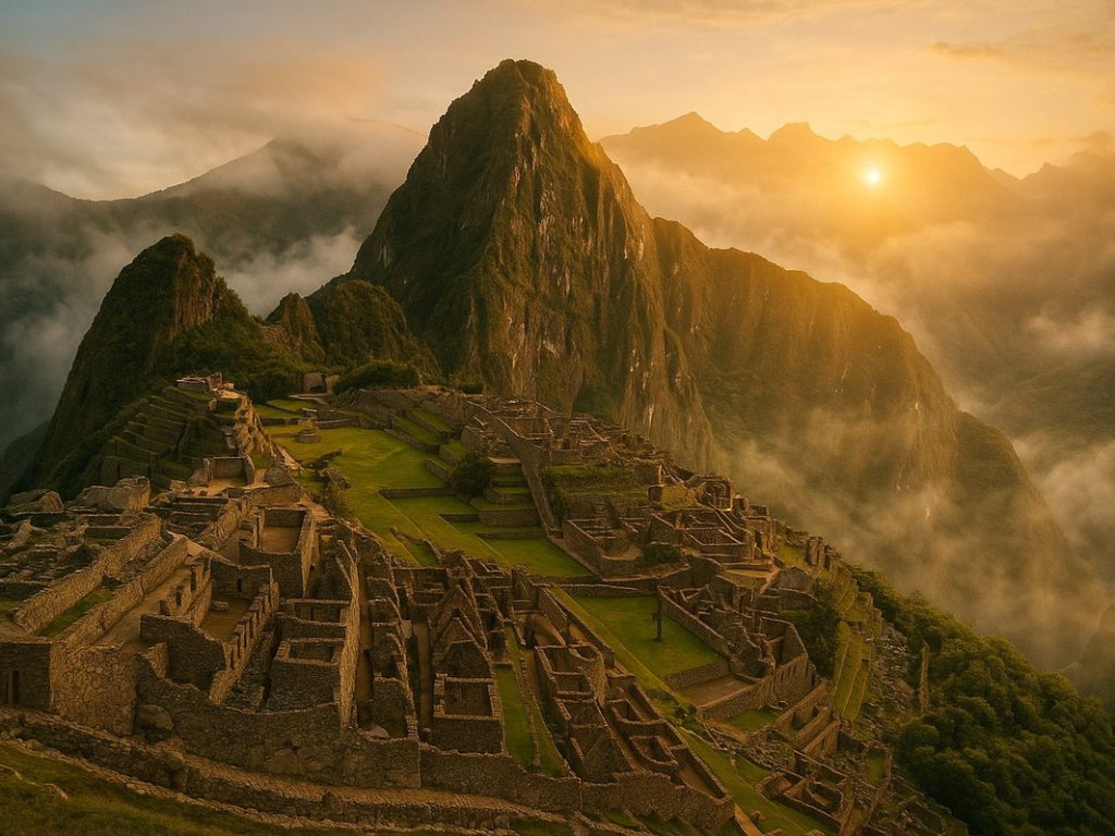 Sunrise at Machu Picchu before the Gates Open